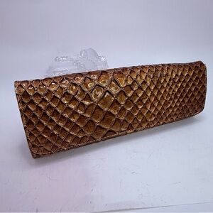 Vintage Croc Embossed Envelope Clutch